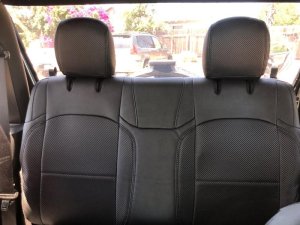 Jeep Wrangler JLU Seat Cover - Rear - PRP Seats - Black/Orange - `18-`27